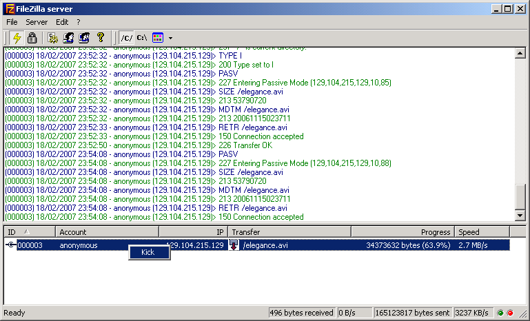 Fichier:FileZilla vue generale.png